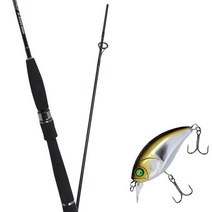 원다 마리솔 루어 낚싯대 602LSP + 다미끼 디티스코 40 하드 베이트 루어 343D MIRROR GREEN, 1세트