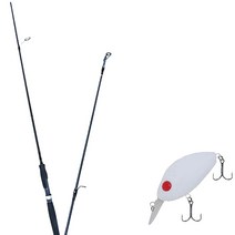 원다 하나린 루어 낚싯대 602ML + 다미끼_하드베이트_디씨 100 55mm 007 CREAM WHITE, 1세트