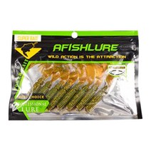 AFISHLURE 더블 컬리 테일 그럽웜 8개입, 11 모토 오일 컬러, 3g