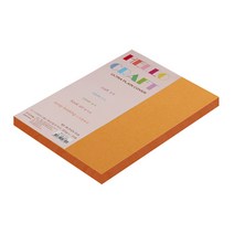 종이문화 친환경색지 레인보우카드 No.27 오렌지, B5, 60매