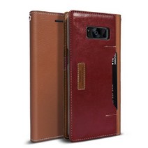 오블릭 갤럭시S8|S8+ K3월렛 다이어리케이스 브라운 버건디