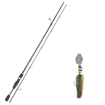 YGF 블루포스 스타젠 루어낚싯대 S68M + 다미끼 스커트베이트 트램블 지그 14.2g, 01 BLUE GILL