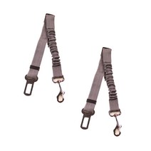 Dr.Mini 프리미엄 고양이 & 강아지 반사광 안전벨트 로프, 그레이, 2개입