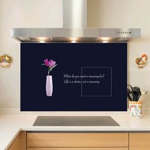 키센 주방 아트보드 모란화병 895 x 650 mm, 네이비, 1개