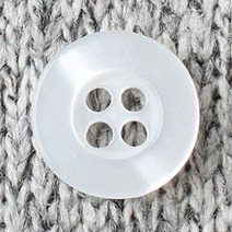 동화상가몰 백색 엽전 단추 11.5mm, 화이트, 200개입