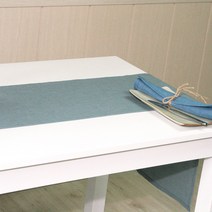 나산데코 마100% 힐링린넨 젠스타일 테이블러너, RN813-17(마블블루), 협탁용(120 x 28 cm)