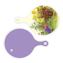 로엠디자인 서빙 원형 도마 보드 2p 카사로메오화단 세트, 카사로메오화단, 보라, 1세트