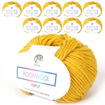 룩스울 10PLY 뜨개실 10p, 11 머스터드