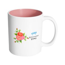 핸드팩토리 빅포인트플라워 아빠 훌륭하게 키워주셔서 감사해요 머그컵 330ml, 내부 파스텔 핑크, 1개