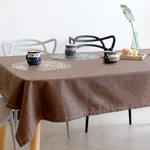 팔공티앤씨 리빙엠 모던 방수 테이블보, 브라운, 6인(200 x 130cm)