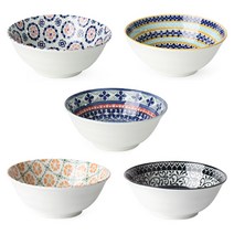 디어리빙 북유럽포터리B 우동기 5p 세트, 혼합 색상, 1세트