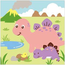 아이러브페인팅 공룡 DIY 명화그리기 20 x 20 cm, 스테코사우르스