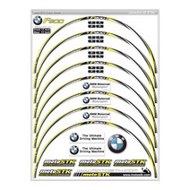 스텝원 오토바이 BMW 휠스티커 17인치, F800노랑, 1세트