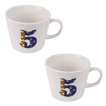 디어리빙 숫자 머그컵, FIVE, 2개입