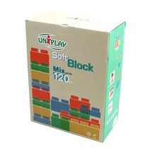 유니플레이 믹스소프트 벽블록 120p, 혼합 색상