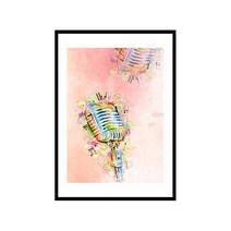 더윤 북유럽 캔버스액자 MUS0005, 메탈블랙