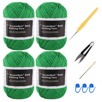 마마니트 어쏀던트 여름 손뜨개실 4p, 12 그린, 1세트