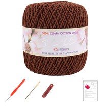 마마니트 코스모스 네트백 뜨개질 실 DIY 세트, 1831 커피, 1세트