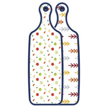 로엠디자인 블루 에디션 서빙 도마 보드 소나무화이트, 사과씨, 1개