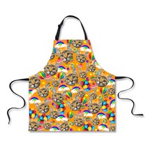 스윗리빙 레인보우캣 앞치마, 오렌지, 1개