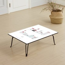 마니앤솔 패턴HOME 액자 테이블 L, 화이트