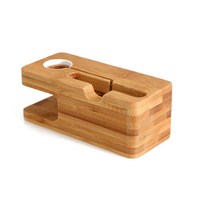 케이스바이미 원목 탁상용 스마트폰 거치대 W100, 혼합 색상, 1개