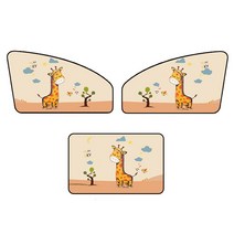 앤티스 차량용 차폐식 햇빛가리개 운전석 + 보조석 + 뒷자석, 잠자는기린, 1세트