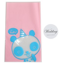 황씨네도시락 비접착 야미봉투 팬더 50p + 웨딩 스티커 50p, 1세트