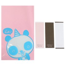 황씨네도시락 비접착 야미봉투 팬더 100p + 이스페셜리 직사각 스티커 100p, 1세트