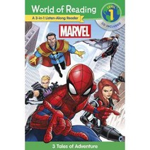 World of Reading Marvel 3 In 1 Listen Along Reader : 3 Tales of Adventure With Audio CD PAPERBACK COMPUTER, Marvel Comics