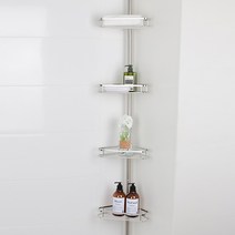 디허브 원터치락 스텐레스 코너욕실선반 200 4단, 1개