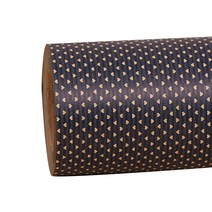 헬로우닝닝 종이 롤포장지 크라프트하트 53cm x 20m, 네이비, 1개
