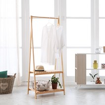 베스트리빙 인도네시아 소나무 원목 2단 스탠드행거, 내츄럴