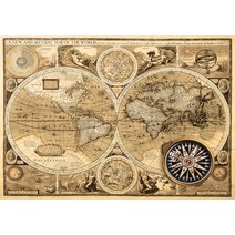 썬앤트리 세계 고지도 직소퍼즐 HP1019, 1000피스, 혼합 색상