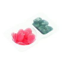 도나앤데코 PP내열 원형사각 2칸 소스컵 14 x 8.5 x 2.9 cm + 뚜껑, 1개, 100세트