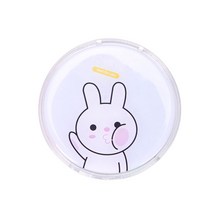 라이프포인트 원형 애니멀 렌즈케이스, 화이트토끼, 1개