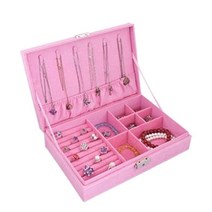 바미샵 인조스웨이드 보석함, 핑크