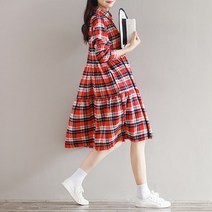 팡팡샵 체크캉캉 임산부 원피스