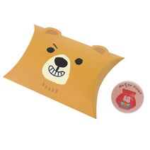 황씨네도시락 반달상자 곰 20p + 새해복 스티커 복주머니 20p, 혼합 색상, 1세트