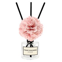 포시즌 플라워 디퓨져 50ml + 블랙스틱 3p + 카네이션 조화 핑크, 바나나