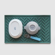 에이드엘 AL 헤링본 실리콘 식기건조 드라잉매트 Plus, 카키