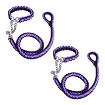 블럭마트 대형견 로프목줄세트 줄두께2cm, 2세트, 색상번호13