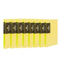 희망화일 링 클리어 40p 재지 O링 파일 3공, 노랑, 8개입