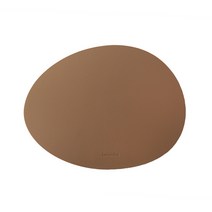 케라미카 실리콘 식탁매트 조약돌타입, 초코, 가로 43cm x 세로 33cm