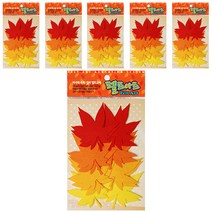 동기오피스 펠트아트지 접착식 16p x 6개, DF-1048 단풍잎(대)