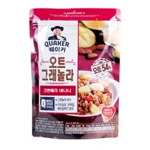 롯데제과 퀘이커 오트 그래놀라 크랜베리 바나나 시리얼, 350g, 1개