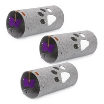 펫츠랜드 롤링 DIY 캣터널, 그레이, 3개입