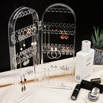 알뜨리 귀걸이 보관함 2단, 투명, 2개입