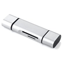 테크맨 스피드 골드 OTG 젠더 Type-C / Micro USB, 실버