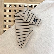 매그독 허그미 스트라이프 반려동물 티셔츠, 베이지